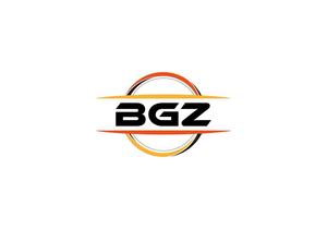 Bgz letter royalty ellipse shape logo bgz brush art logo bgz logo for a company business and commercial use vector